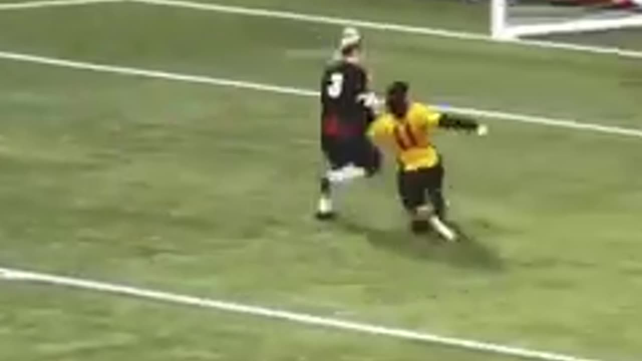 Funny moments woman in football match
