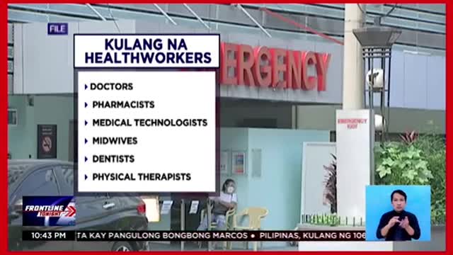 Mga nurse saPilipinas,kulang ng 106,000