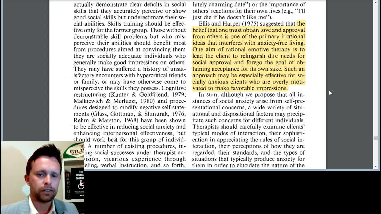 Let's Look at an Academic Article on Approach Anxiety