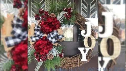 awesome and gorgeous white and red combination Christmas wreath decor ideas