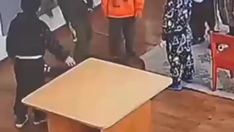 IN KAZAKHSTAN ~KINDERGARTENERS MOBBED A RUSSIAN BOY~BOY WAS BRUTALLY BEATEN~IT LASTED 5 MIN UNINTERRUPTED