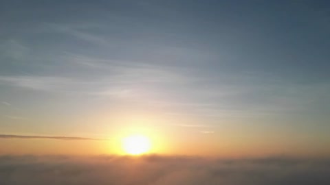 Naples Florida Sunrise barely above the Fog