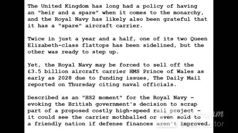24-0229 - Royal Navy's Ultimate Nightmare- Selling An Aircraft Carrier