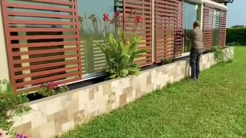 Celosías corredizas de Aluminio Tacto Madera