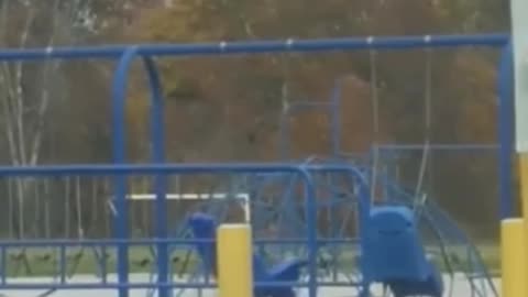 Looks Like A Ghost Was Having A Swing In The Park