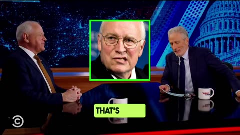 Jon Stewart FREAKS OUT Over Dick Cheney's Endorsement of Harris-Walz