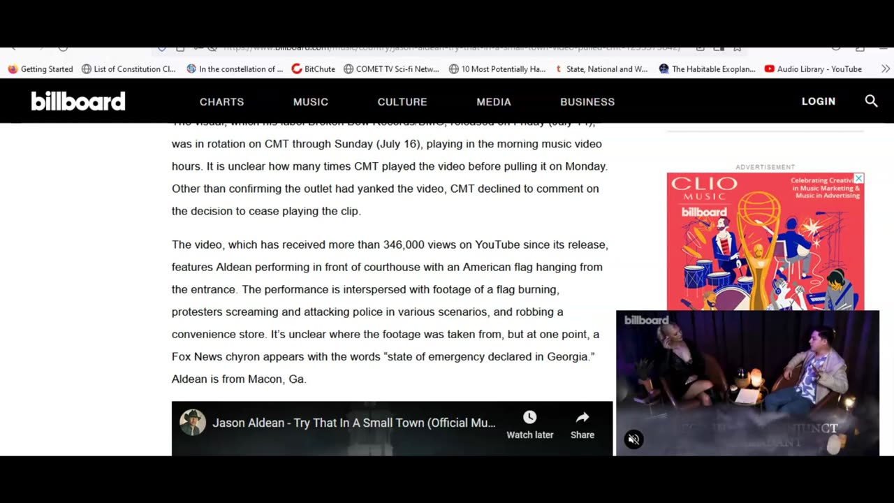 CMT pulls singer's video after Left complains