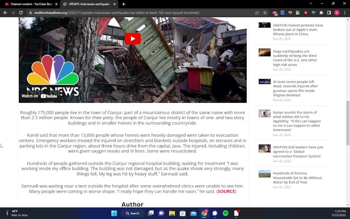 Indonesian Earthquake Has Killed At Least 162 People And Has Left Hundreds Injured!!!