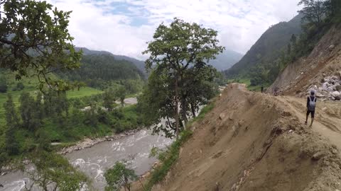 landslide on the way to china