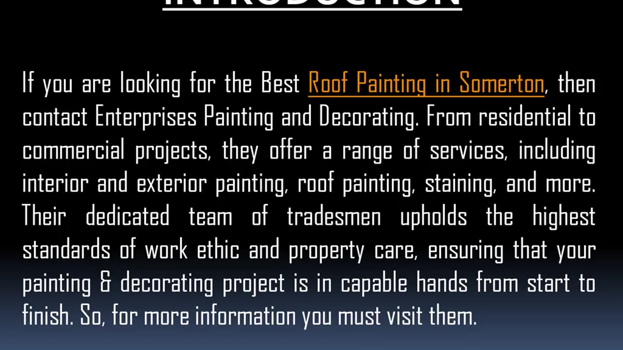 One of the Best Roof Painting in Somerton