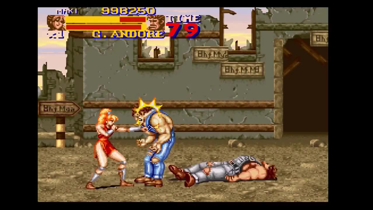 Final Fight 2 / Super Nintendo / Maki - LV: Expert / Holland & England - Parte2 / Sem Save Stage.