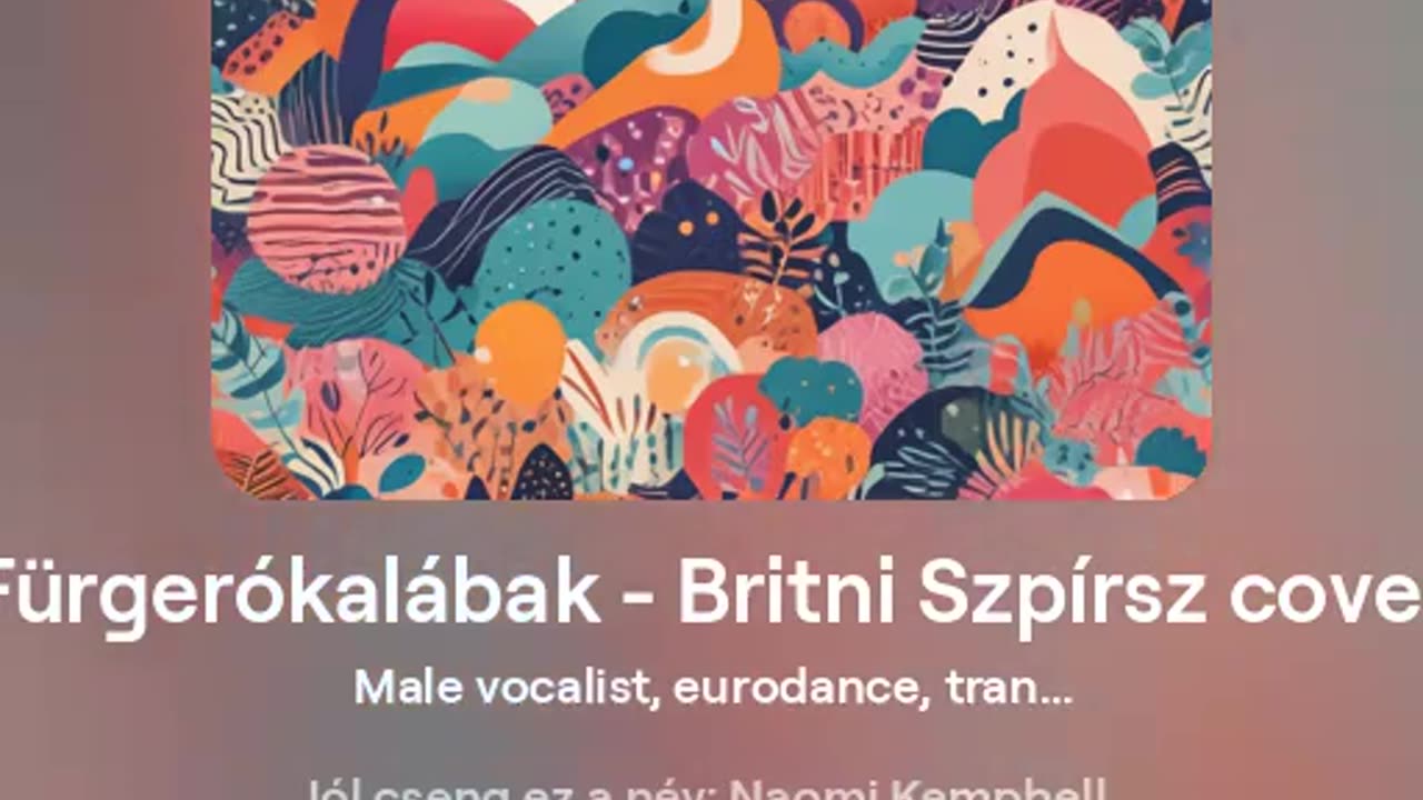 Fürgerókalábak - Britni Szpírsz AI-generált dance/diszkó feldolgozás