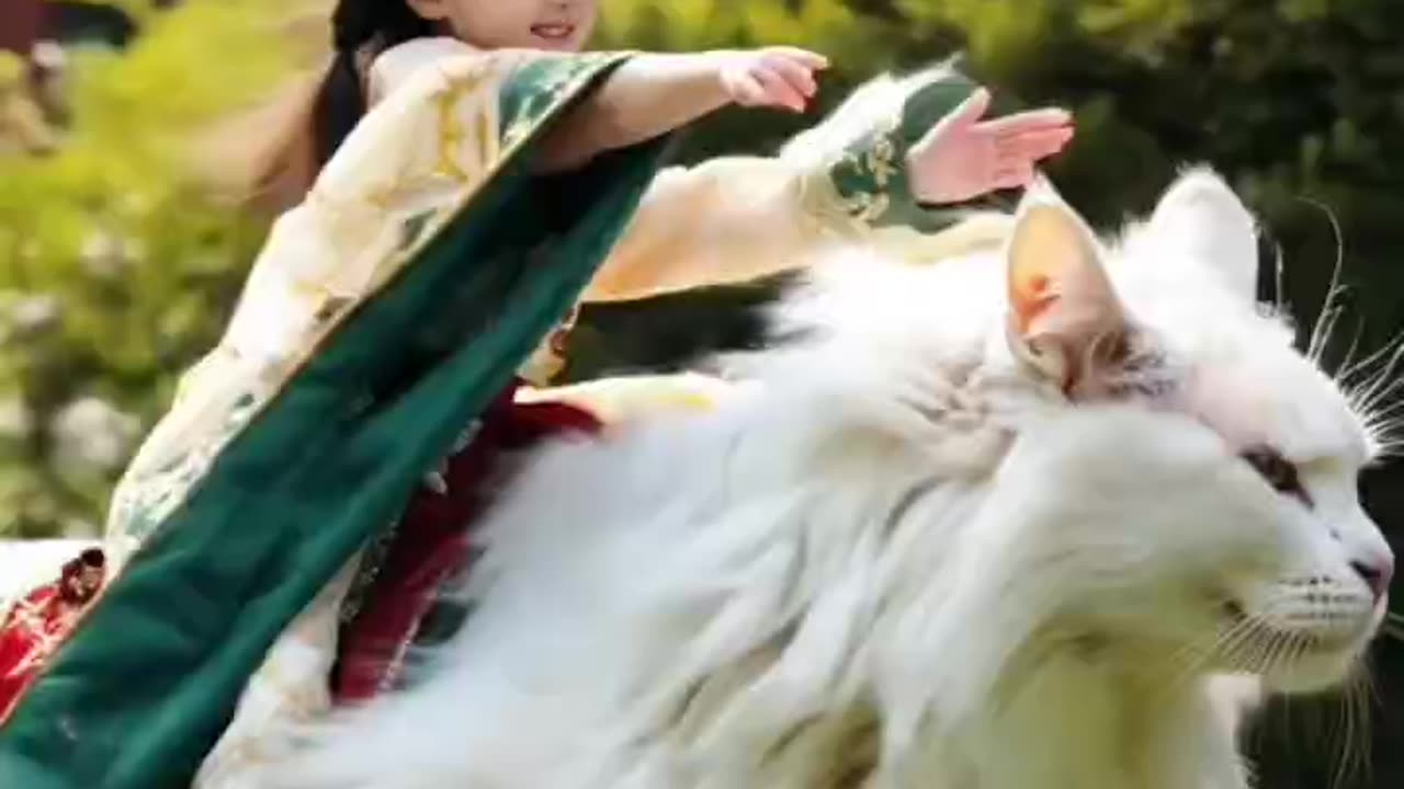 Chinese style girl with meow mounts