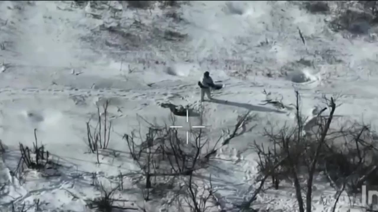 A Russian Soldier And Ukrainian's FPV Drone