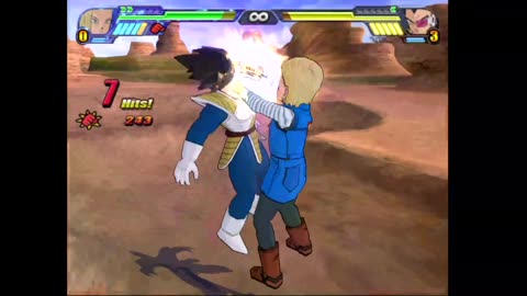 Vegeta vs Android 18 Dragon Ball Z Budokai 3