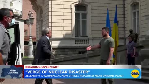 Ukrainian city with nuclear power plant shelled l GMA