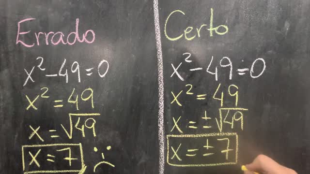 x²-49 = 0 🤯 Não erre NUNCA MAIS!