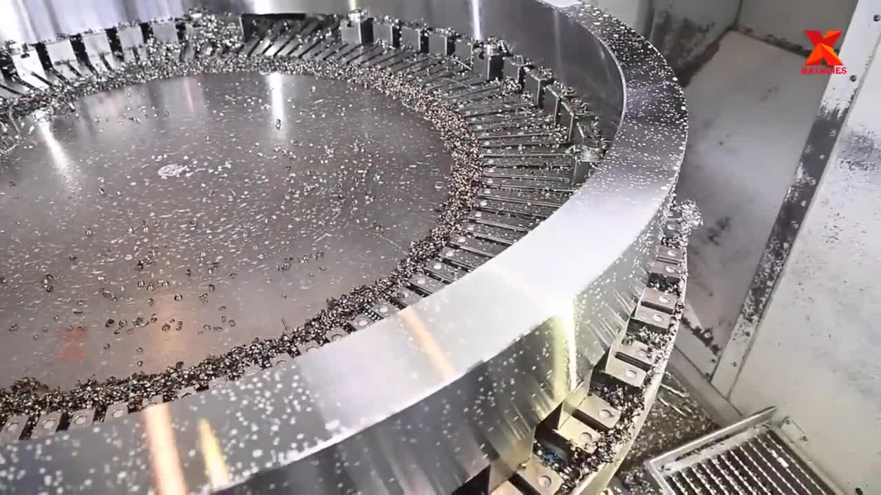 The World's Largest Bevel Gear CNC Machine- Modern Gear Production Line. Steel Wheel Manufacturing
