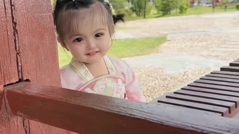 What a beautiful girl looks like a doll