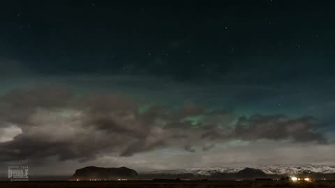 Aurora over Vik, Island