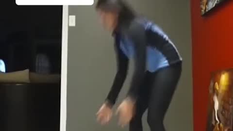 hand standing girl very funny