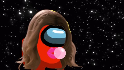 A Girl Is Chewing Gum In Space 💫