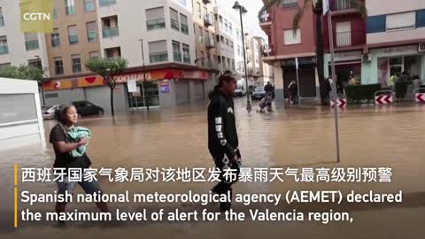 Heavy rain triggers floods in eastern Spain