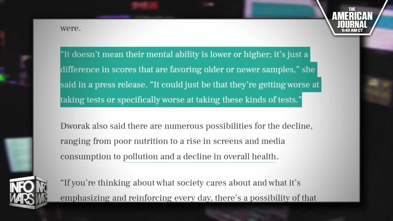 BREAKING American IQ Has Dropped Dramatically, MSM Celebrates.