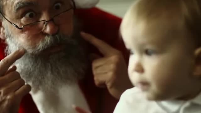 Santa Claus with cute baby 🐥