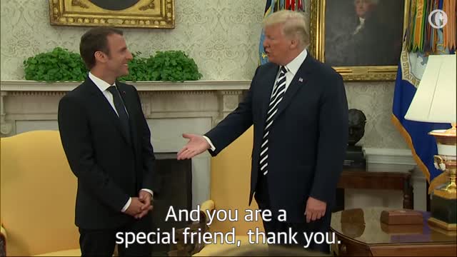 Five touching moments between Donald Trump and Emmanuel Macron