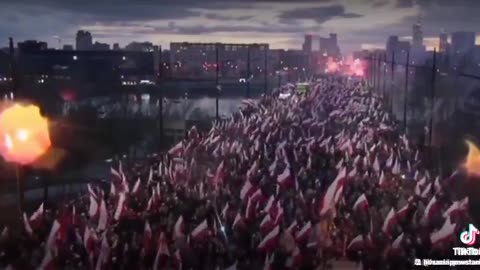 AWE INSPIRING! 300,000 Patriots March Singing Poland will Remain CHRISTIAN....FOREVER!