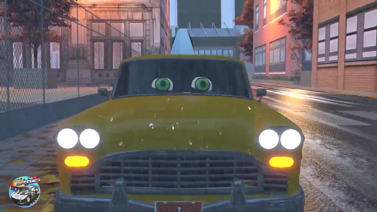 Wheels On The Taxi Nursery Rhyme & Song for Kids