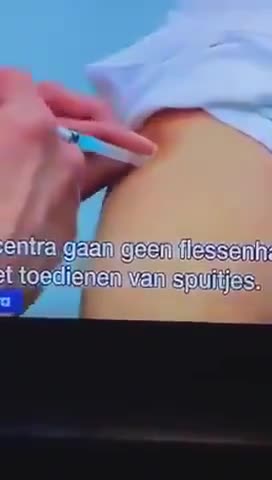 Belgium- prime minister caught faking the vaccine jab - there is no needle. Nurse has no gloves on
