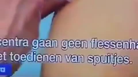 Belgium- prime minister caught faking the vaccine jab - there is no needle. Nurse has no gloves on