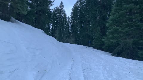 Thick White Fresh Snow – Potato Hill Sno-Park – Central Oregon – 4K