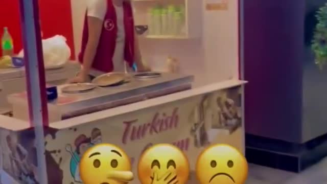 No words to say 😪ðŸ¤ðŸ˜• Turkish icecream prank #funny #comedy #shorts