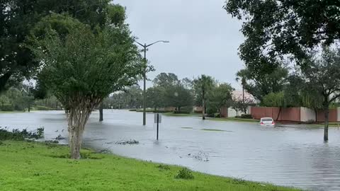 Woodgate Blvd. "It's a River" after Hurricane Ian
