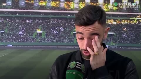 Emotional Bruno Fernandes gives final Sporting interview