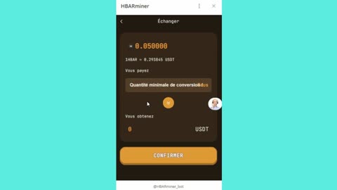 new mining mini app telegram bot HBAR