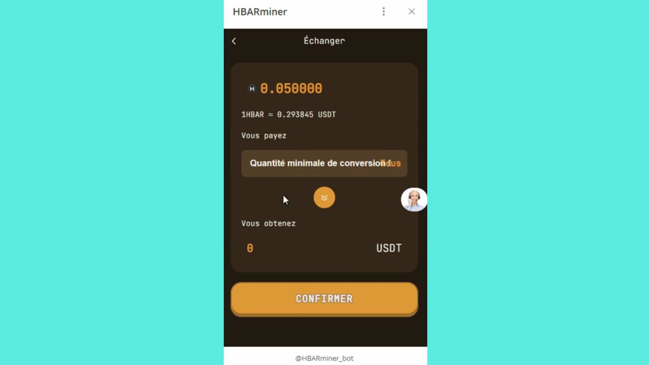 new mining mini app telegram bot HBAR