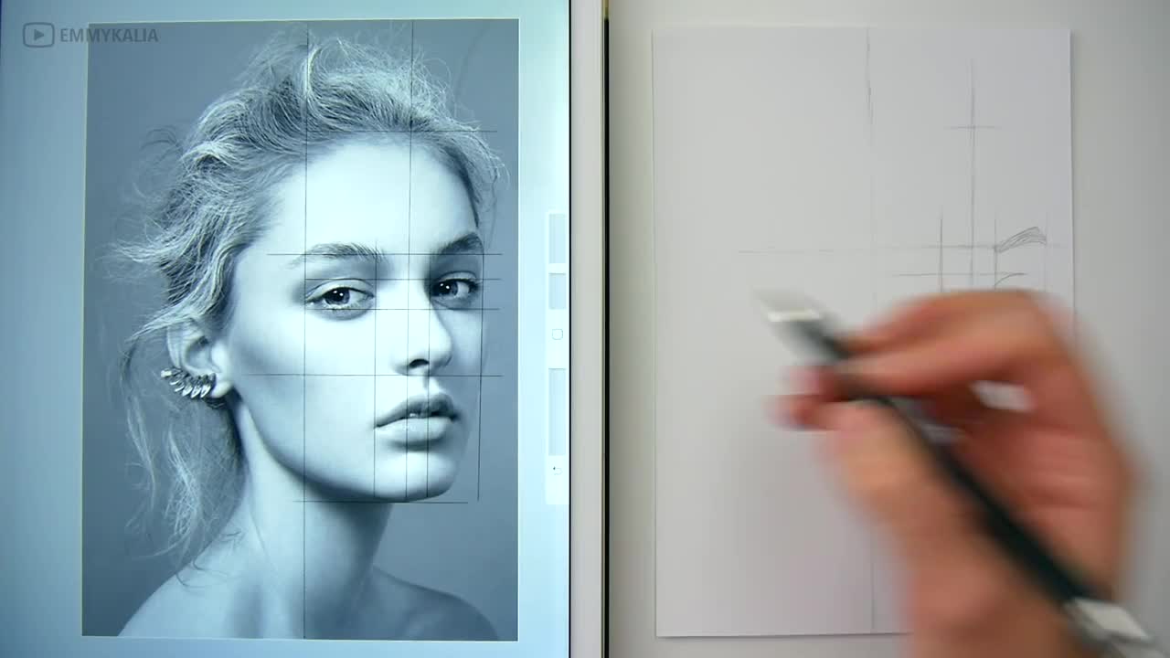 How to draw a face for beginners from sketch to finish | Emmy Kalia