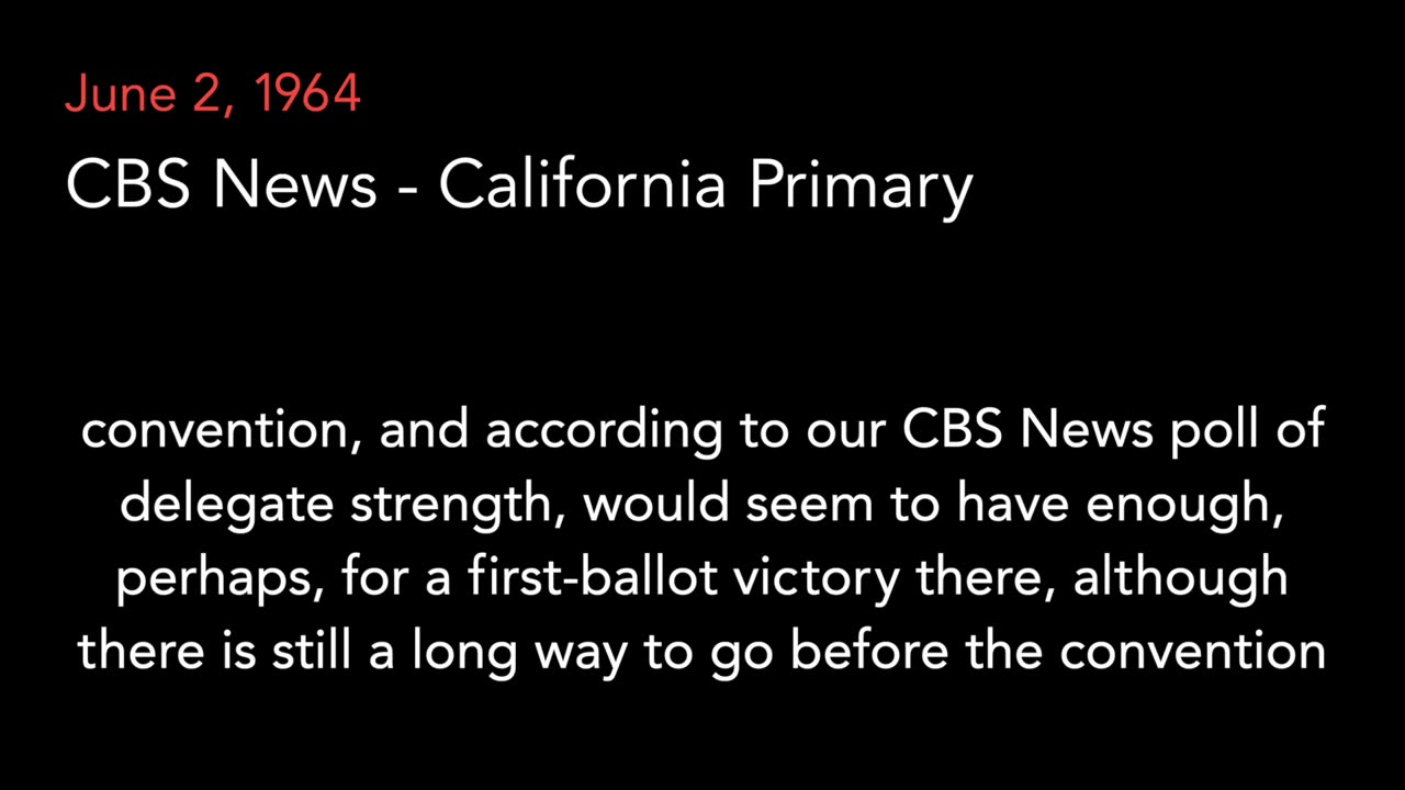 June 2, 1964 | Walter Cronkite Declares Goldwater Winner in California Primary