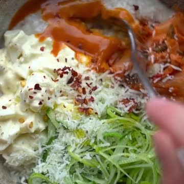 Savoury #steelcutoats #breakfast inspiration with #eggsalad , #kimchi