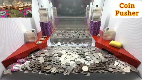Massive golden win! High limit coin pusher