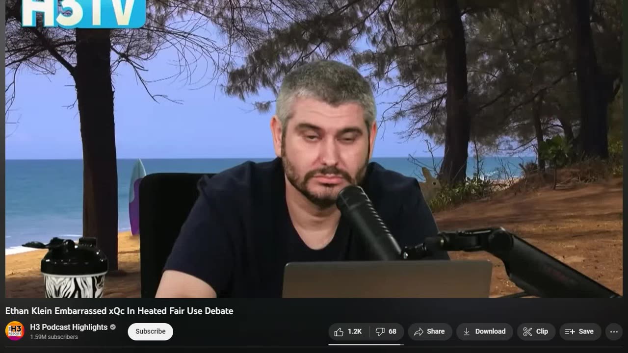 xQc is calling h3h3productions / Ethan Klein very bald.
