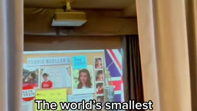 The world's smallest cinema is located in Brooklyn