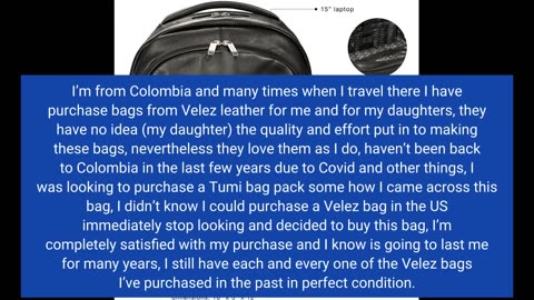 VELEZ Full Grain Leather #Backpack for Men --Overview