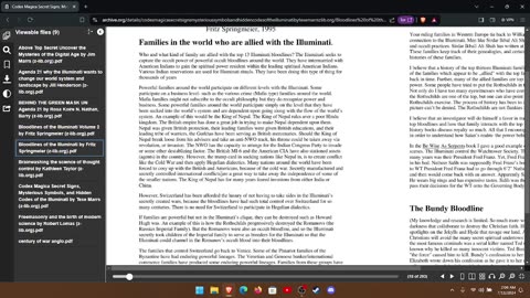 FAMILIES IN THE WORLD WHO ARE ALLIED WITH THE ILLUMINATI