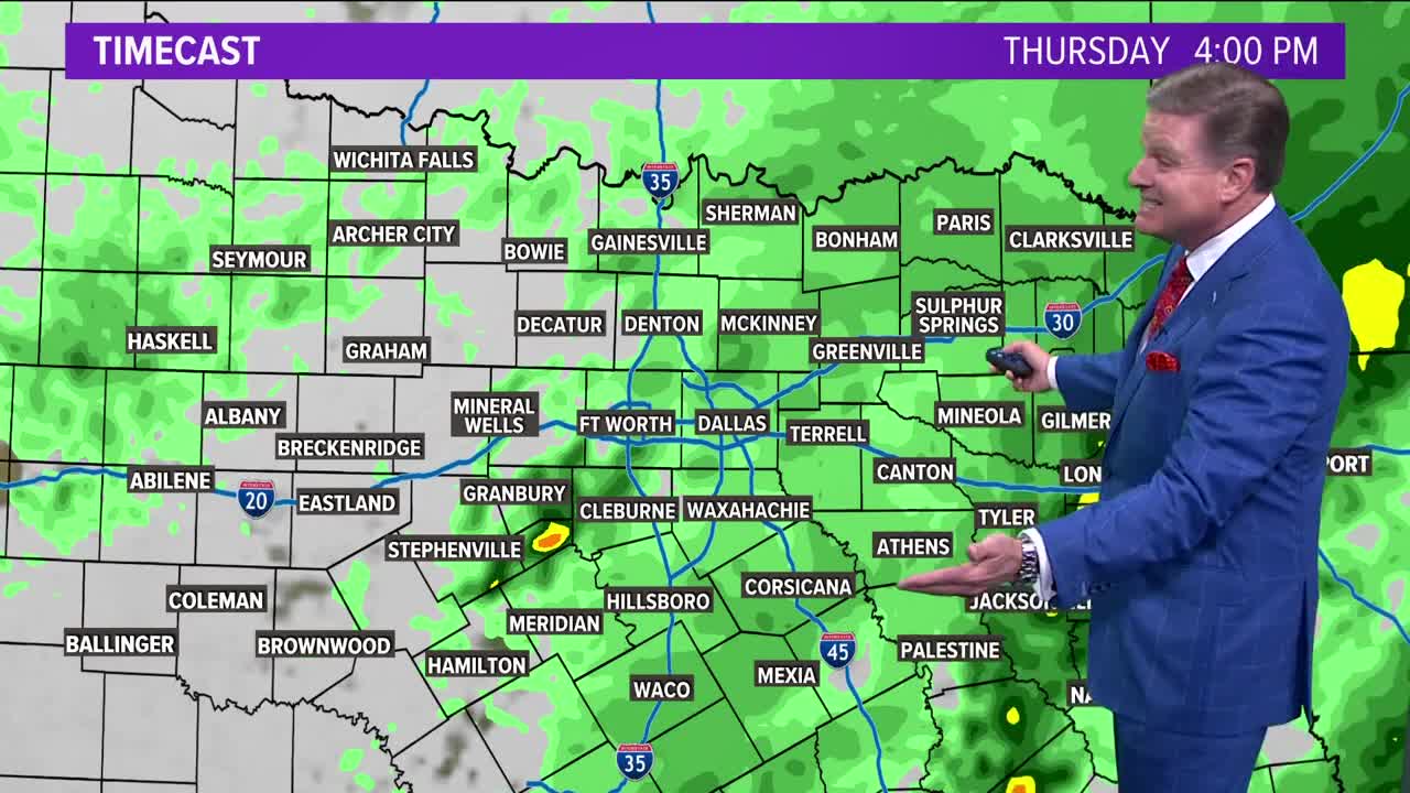 DFW weather: Expect a wet Thanksgiving Day