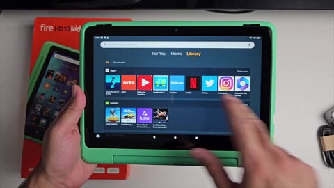 Fire HD 10 Kids Pro Tablet (32GB, Nebula) + Kids Keyboard